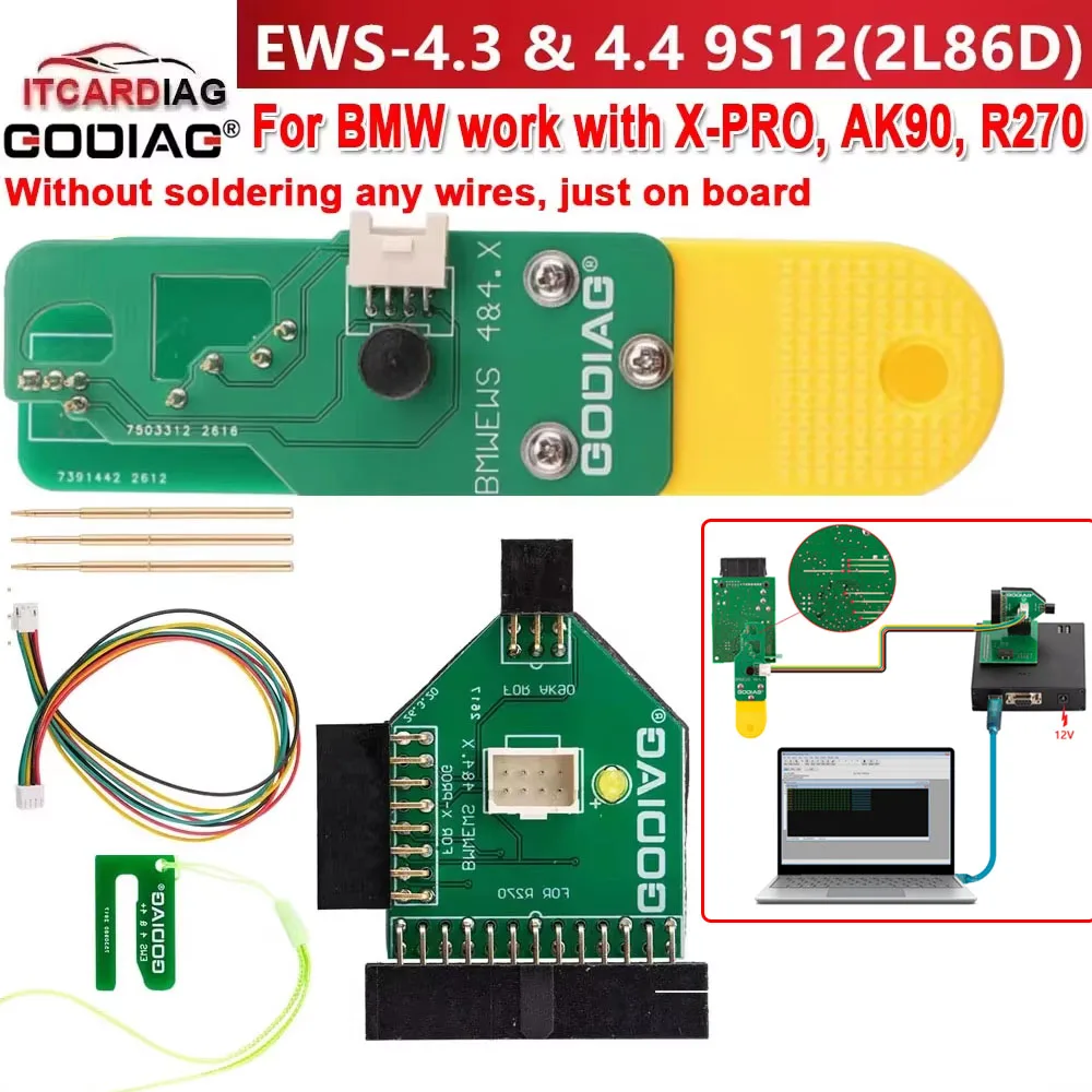 GODIAG for BMWEWS-4.3 & 4.4 9S12(2L86D) for XPROG-M or R270 and AK90 Programmer Equipped with Gateway Module Detection for BMW