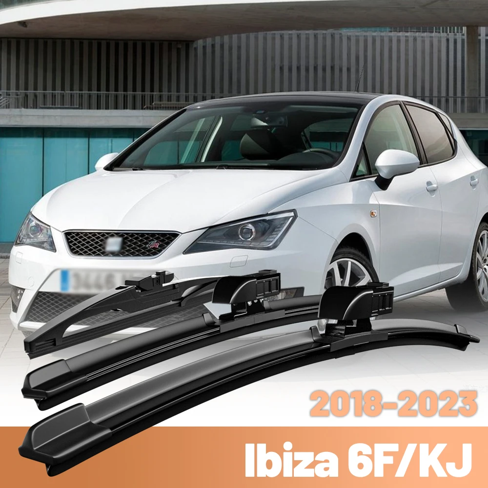 Juego de Escobillas Limpiaparabrisas Delanteras y Traseras para Seat Ibiza 6F 2018-2023, LHD, Escobilla para Parabrisas, Limpiaparabrisas, Escobilla para Lluvia, 26"16"13"