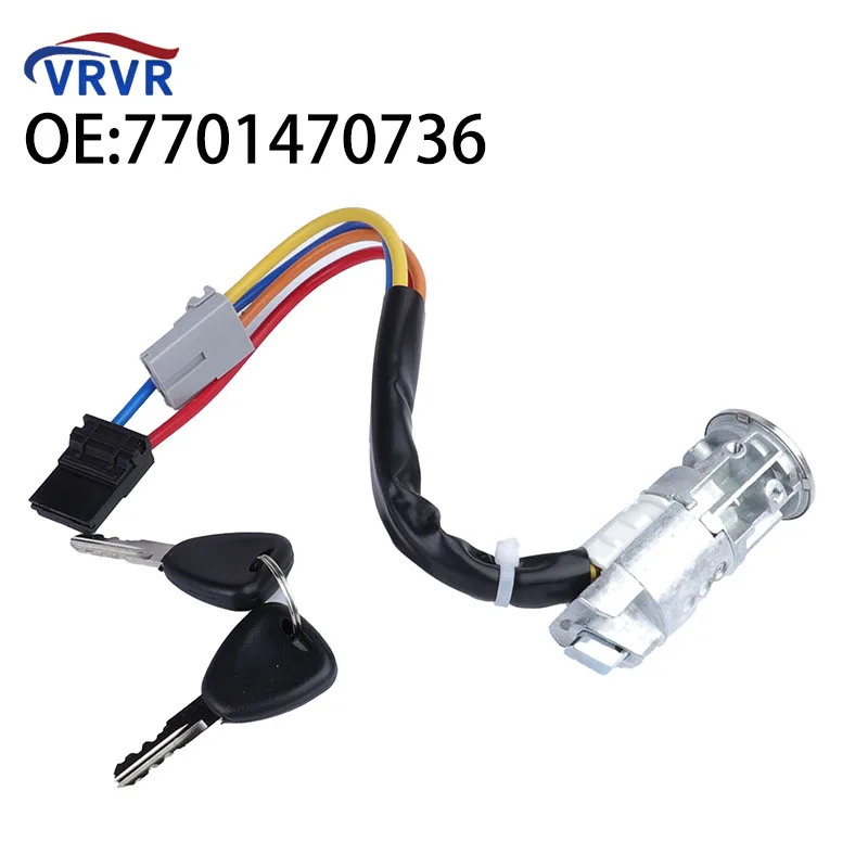 7701470736 Cilindro de cerradura de encendido de coche y llave de interruptor para Renault Kangoo Express 77014-70736