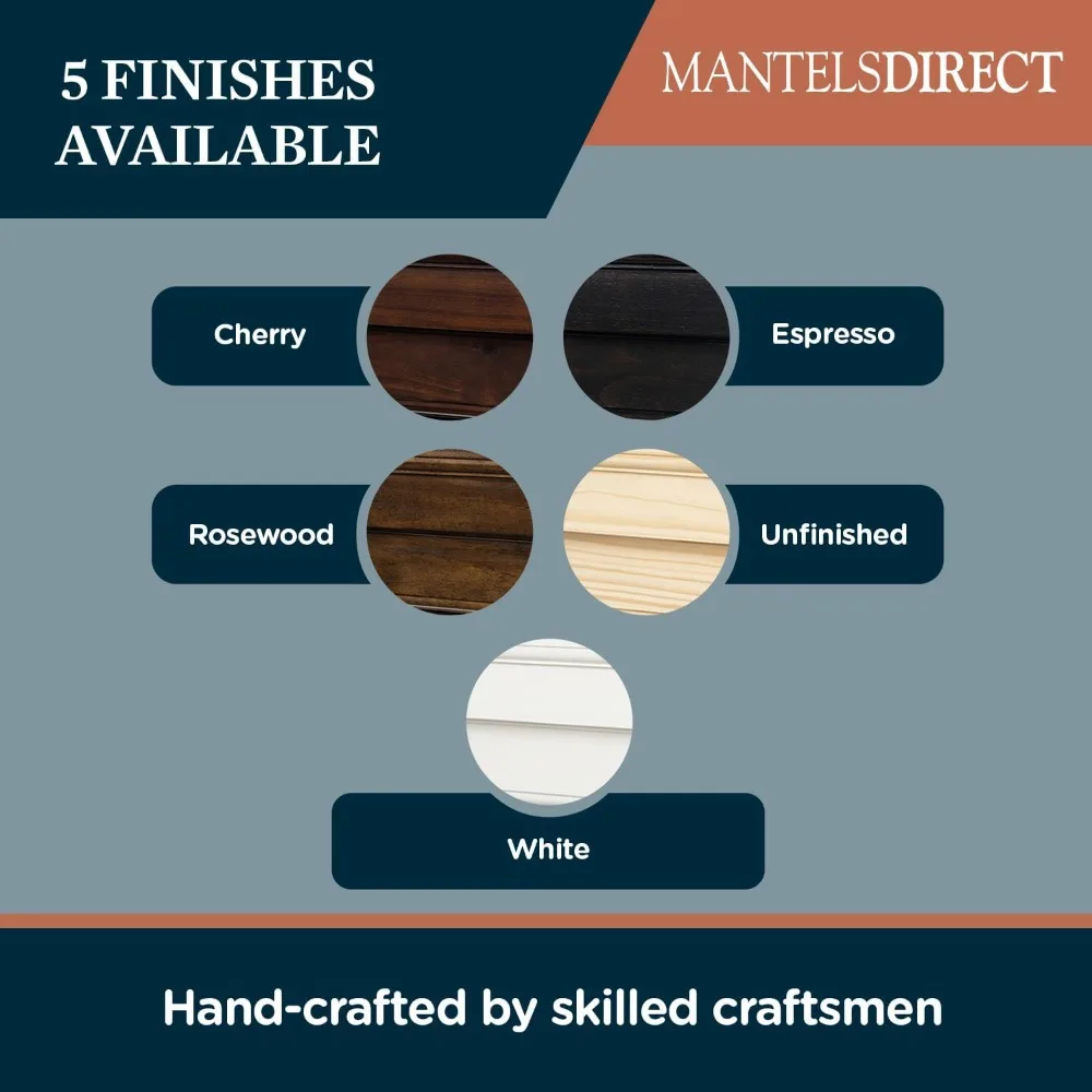 رف حائط خشبي ريفي إسبرسو 72 مع كوربل مقوس |   سالم ستايل مانتل