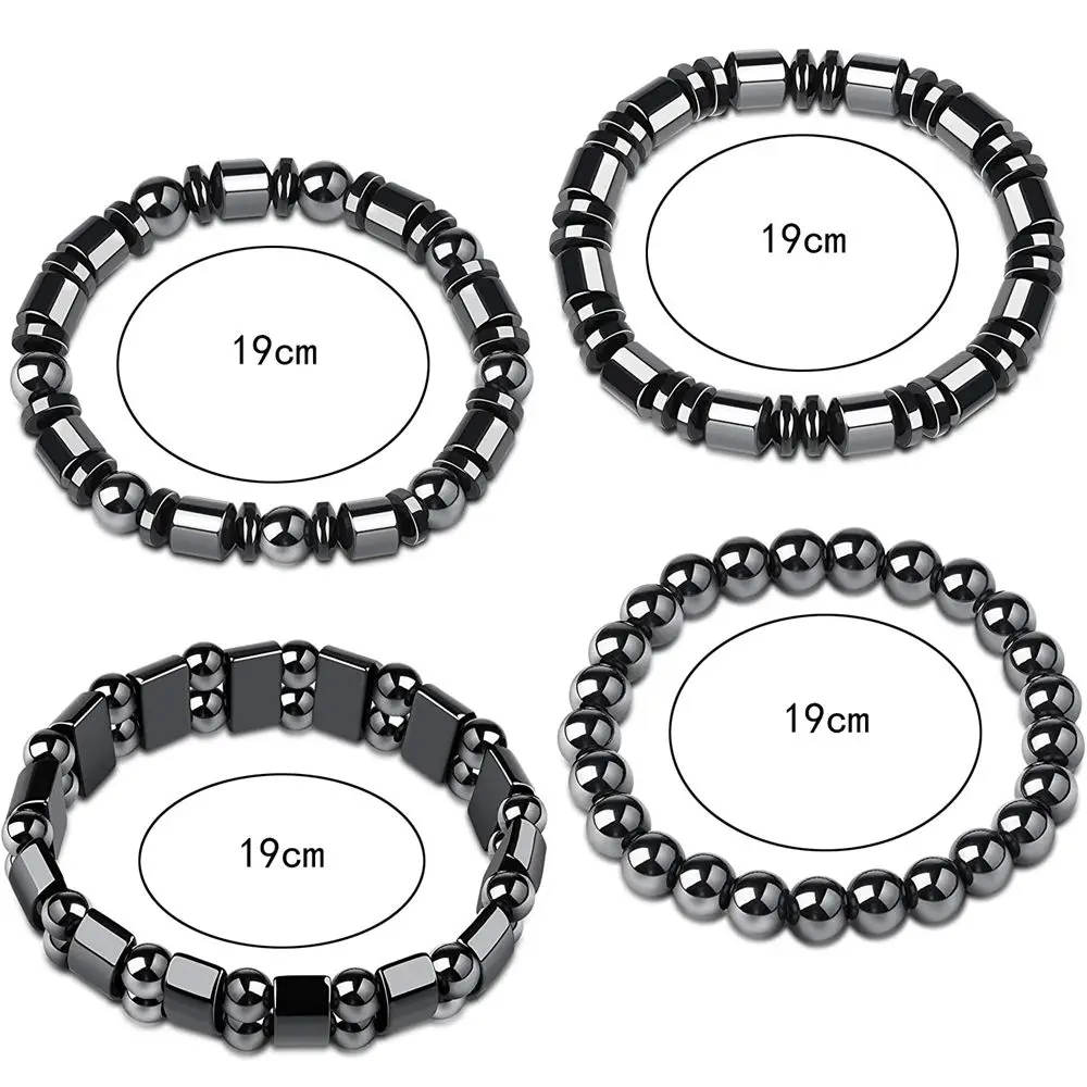 سوار هيماتيت مغناطيسي خالص لإزالة السموم للرجال والنساء ، خلخال مضاد للتورم ، تخفيف القلق ، تحسين النوم ، جديد