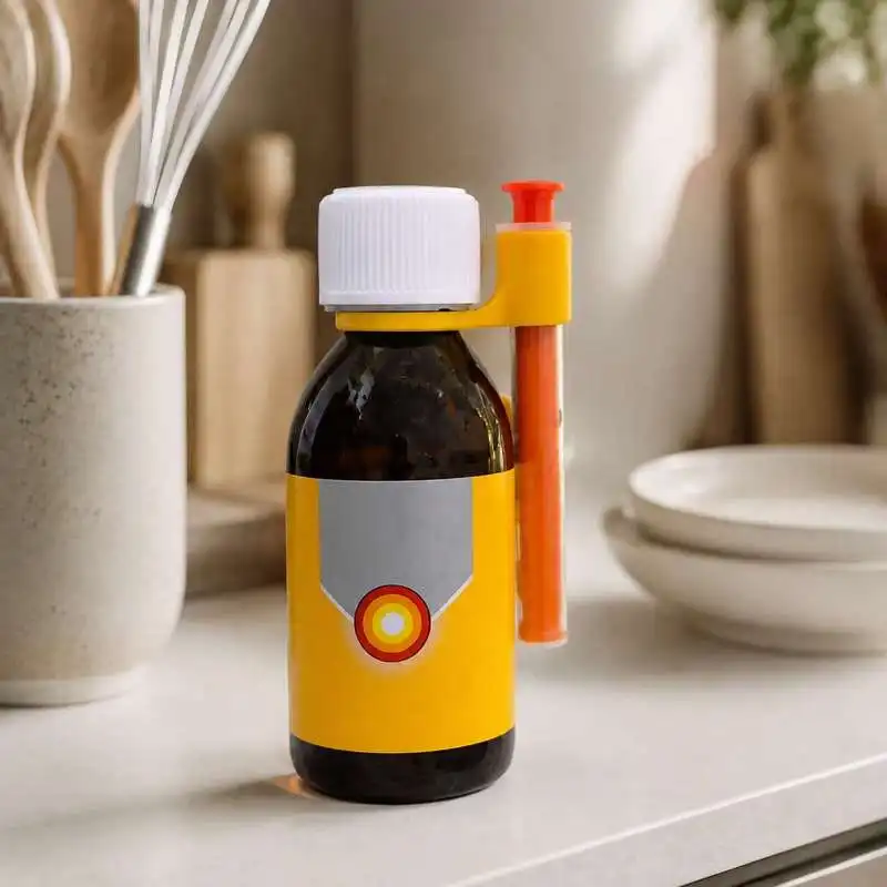 Syrup Bottle Syringe Holder Clip Dispenser Mount Stand For Kitchen Bar Liquid Bottle Organizer Accessory view 4