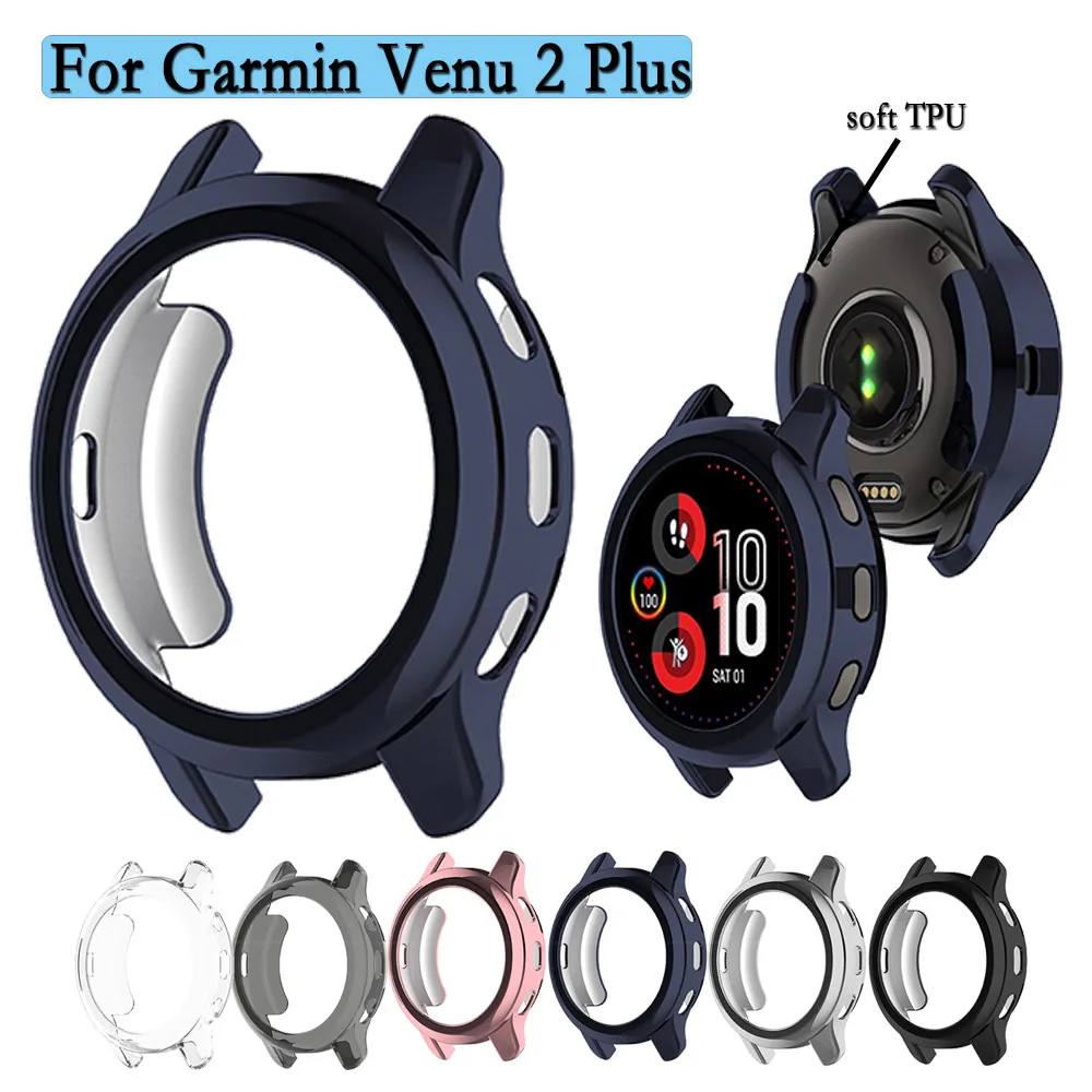 TPU Cover Case For Garmin Venu 2 Plus Protector Hollow Coverage Durable TPU Watch Protection Accessories