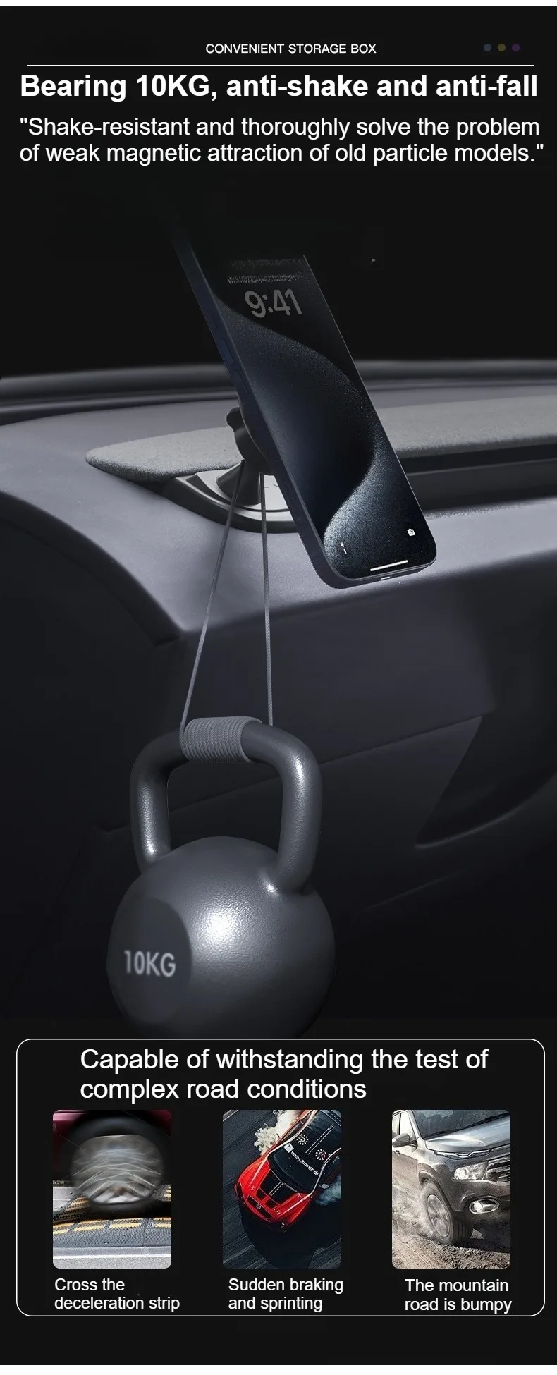 Handyhalterung für Tesla Model 3 Y Highland Juniper Stärkerer Magnetischer 360°-Halter ° Drehbarer Auto-Stützfußhalter Zubehör – Detail 12