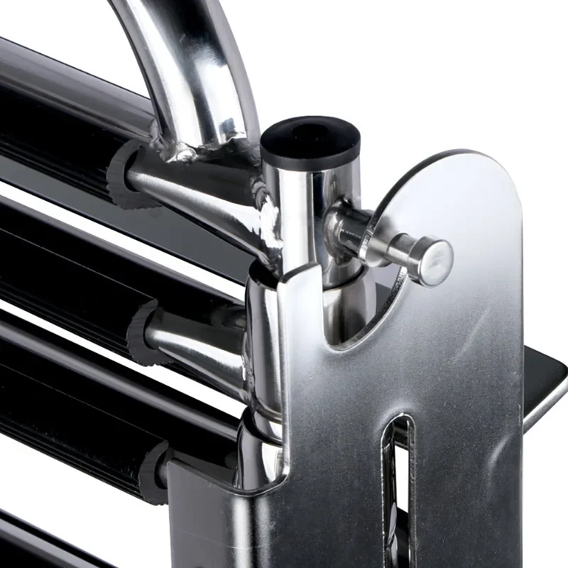 Stainless steel yacht, speedboat, marine four-section sewer ladder, concealed retractable sewer ladder
