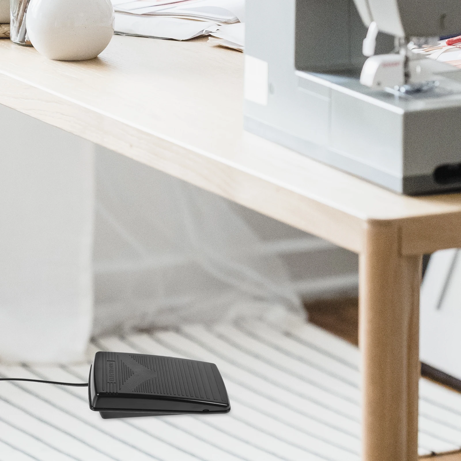 

1 set Sewing Foot Pedal For Home Steady Sewing Machine Replacement Foot Sturdy Pedal With Power Cord Us Plug Non-Slip Base