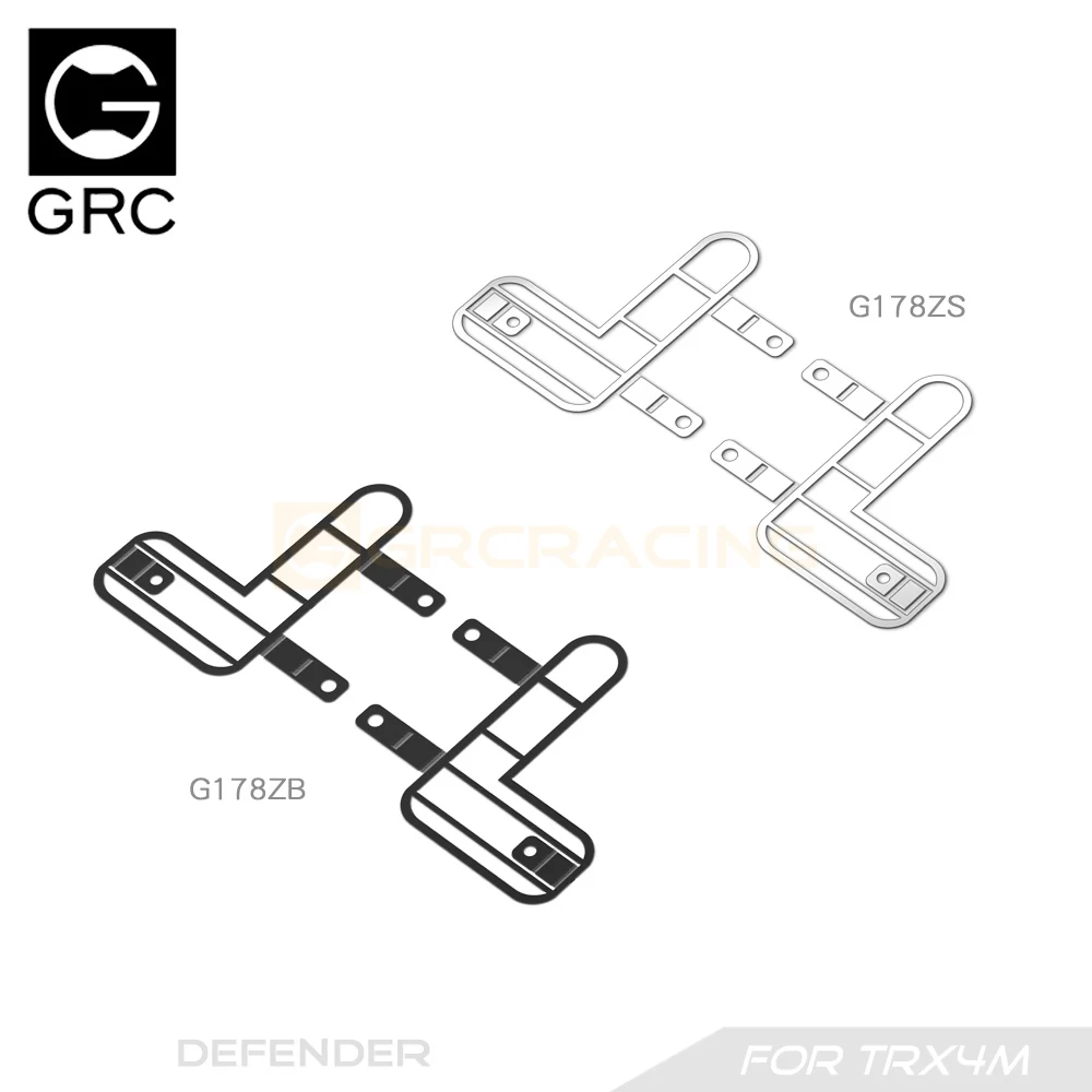 GRC TRX4M Stainless Steel Taillight Cover Network for Trx4m Defender Upgrade Option Parts #G178ZS/B