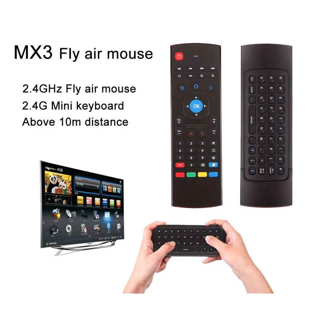 

Voice Backlight MX3 2.4G Fly Mouse Air Mouse Mini Keyboard Wireless Remote with Infrared Learning for Android Smart TV Box