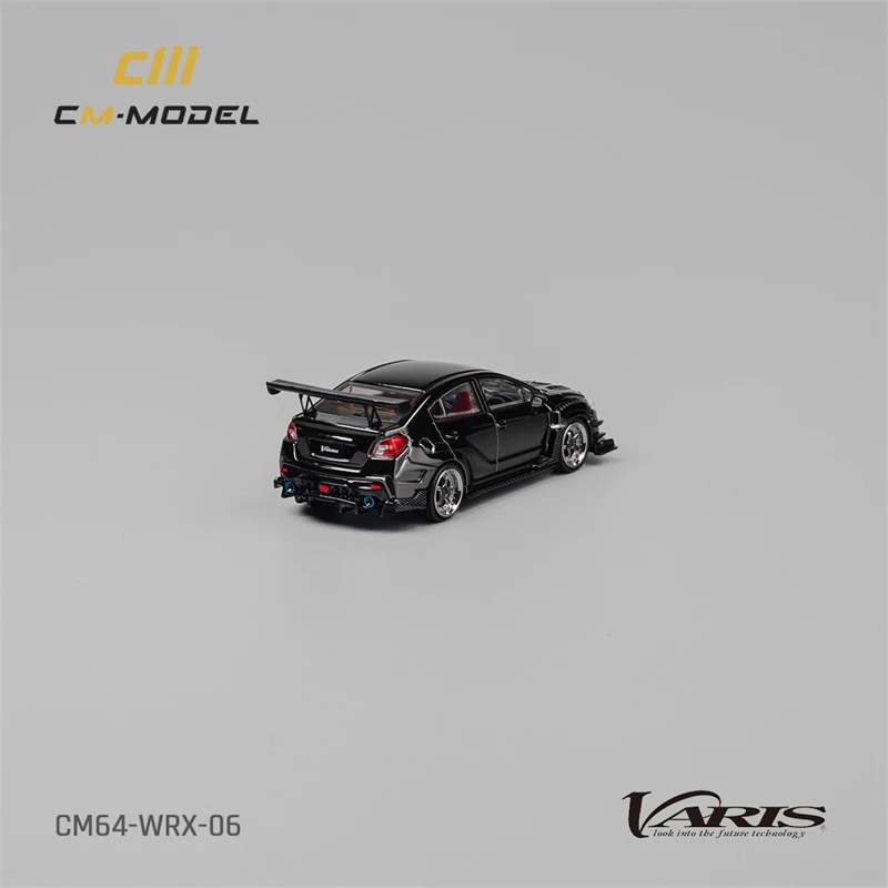 ブラックダイキャストカー,cmモデル,varis,ワイドボディ2.0,クローム,1:64,事前注文