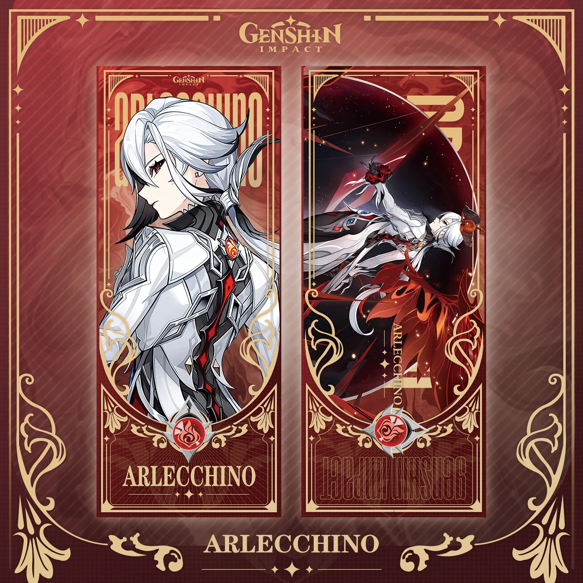 Genshin rázový sbírka karet hry záložka furina chiori neuvilette arlecchi laser oboustranný lístek anime taroty karta dar