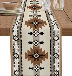 Southwest Native American Indian Linen Table Runner Dresser Scarves Reusable Kitchen Table Runners Wedding Party Decorations