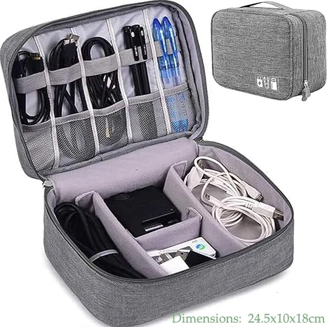 Draagbare reiskabel organizer case kabel opbergtas waterdichte digitale elektronische accessoires organizer voor USB-oplader plug