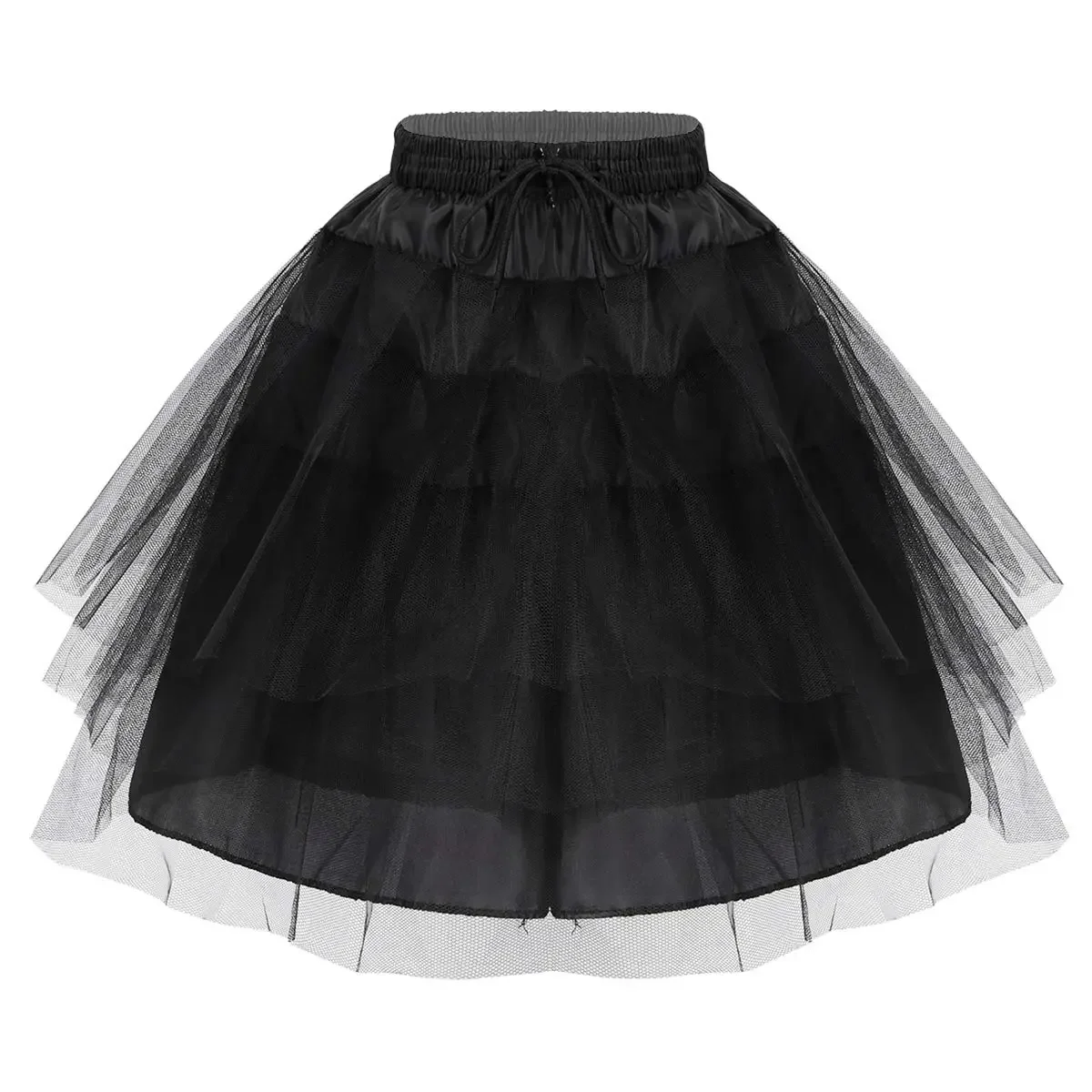 

Kids Hoopless 3 Layers Net Petticoat Fluffy Crinoline Slip Underskirt Wedding Bridesmaid Flower Girl Dress