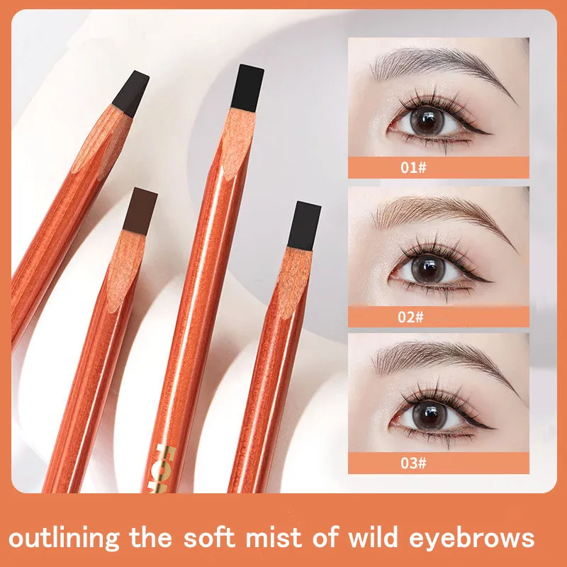 Hard Microblading Eyebrow Pen Waterproof Eyebrow Pencil Definer Long Lasting Natural  Wild Brow Applicator Easy To Wear