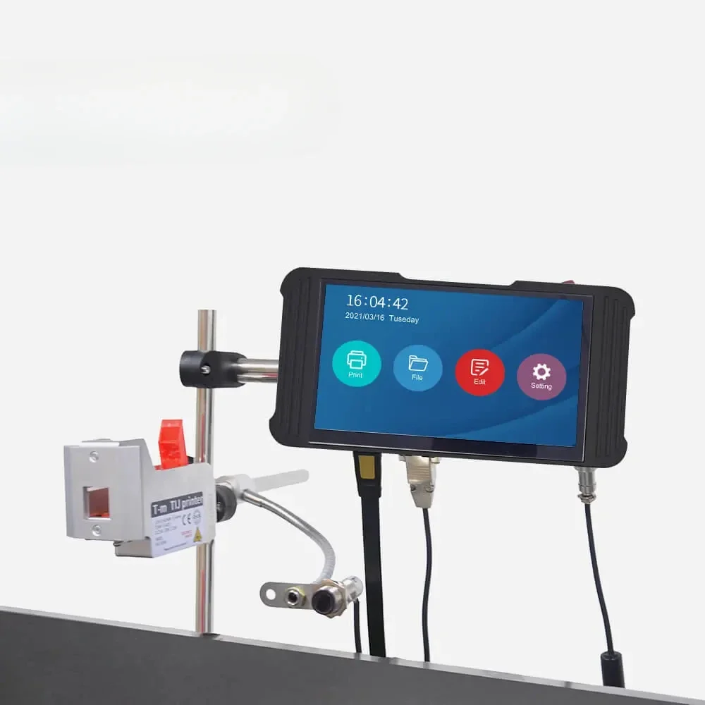 2022 Automatic Data Expire Date QR Code Barcode Batch Number Online Coding hine Thermal 2.5 Inkjet Printer for Bag and Metal