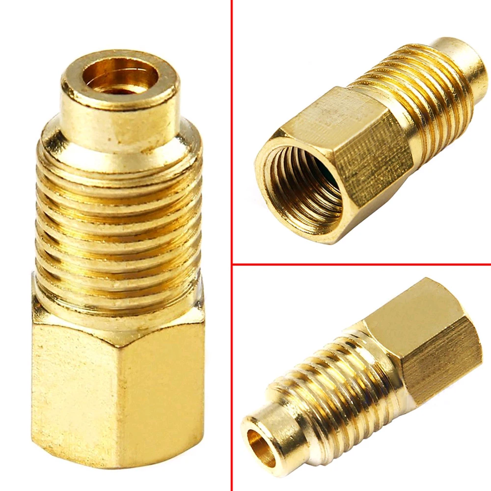 

1Pcs Gold Brass R12 To R134a Fitting Refrigerant Tank Adapter 1/4" Female Flare With O-ring X 1/2" Acme Male Durable