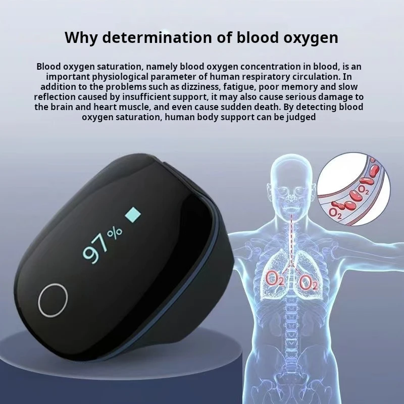 Bluetooth blood oxygen monitor sleep apnea alarm blood oxygen meter sleep data recording anti snoring USB blood oxygen saturatio