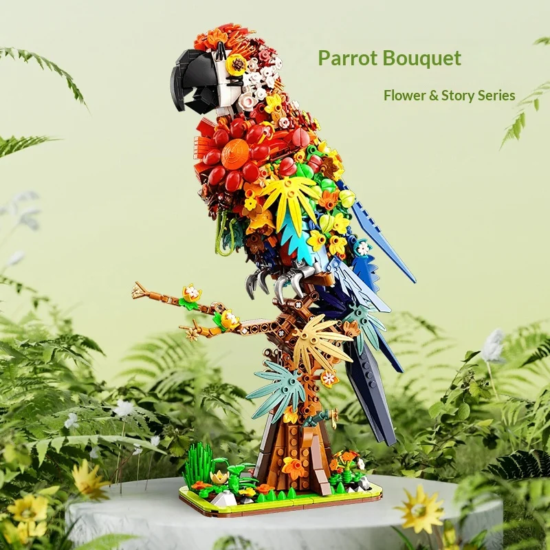 

Creative Parrot Building Blocks Toy Kids Assembly Puzzle Toy Boys Birthday Gift Ornament Animal Insect Series Educational Toy