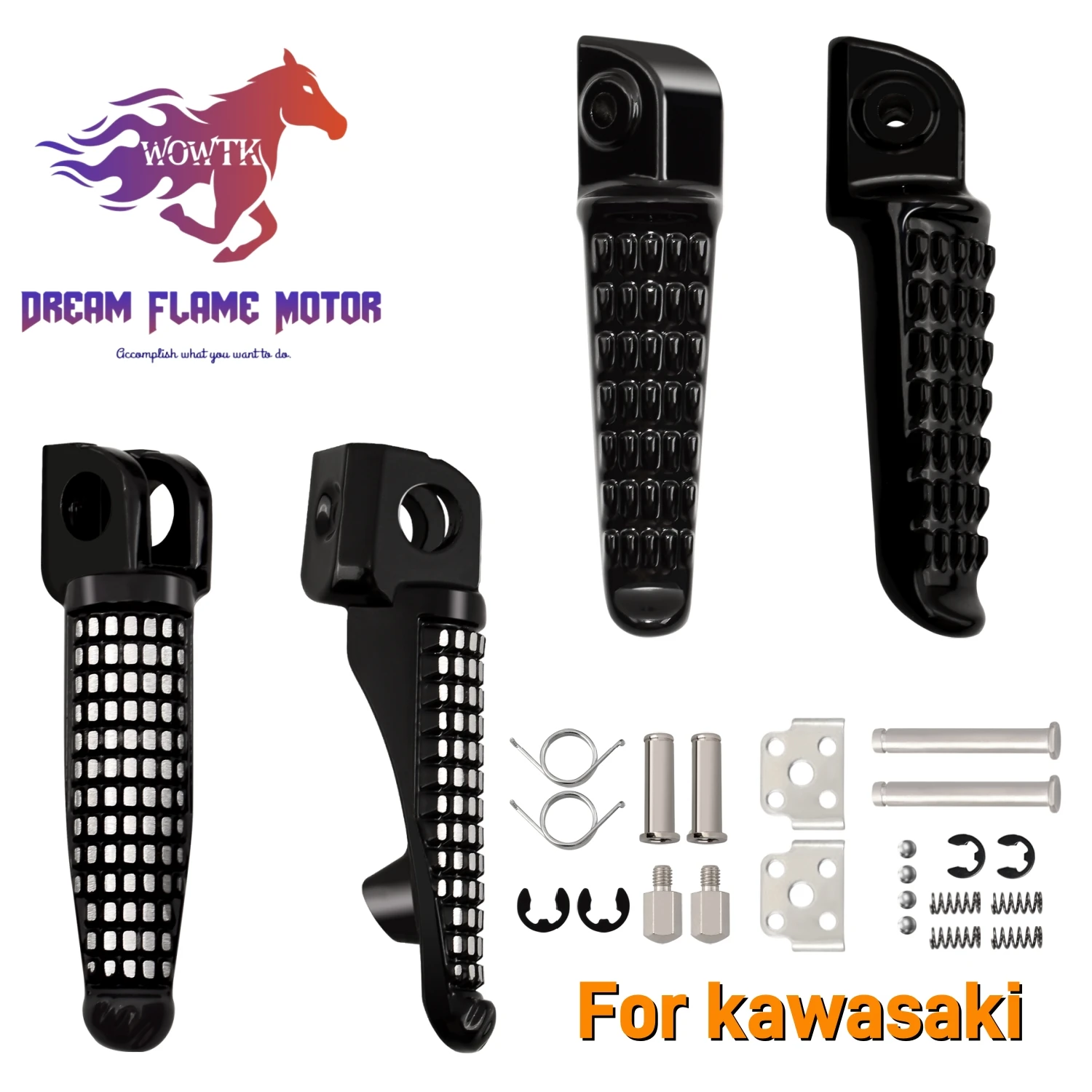 

Передняя и задняя подставка для ног с ЧПУ, подножки для мотоциклов, педаль пассажира для Kawasaki Ninja ZX-6R abs KRT ZX-10R Z800 Z1000 Z H2 SE