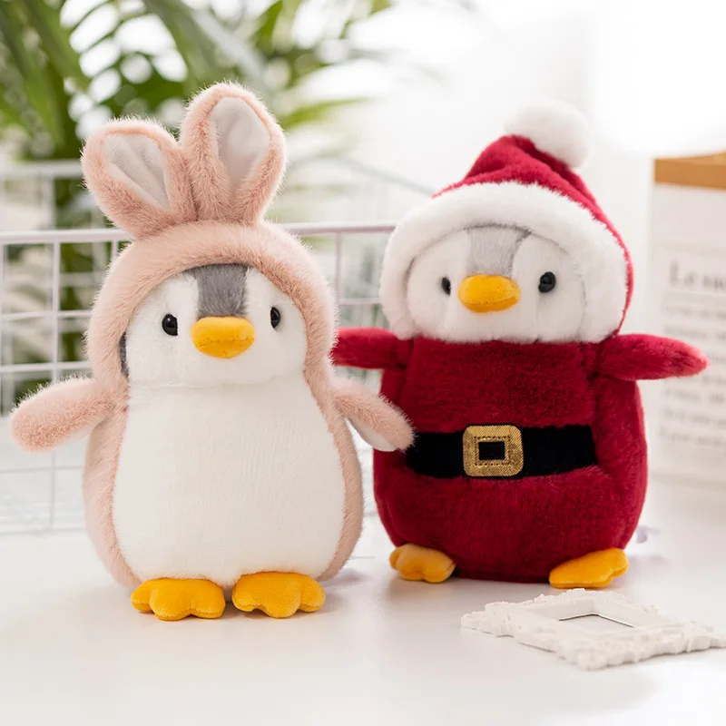 20cm Kawaii Christmas Penguin Plush Toy Penguin Transform Animal Unicorn Dinosaur Plush Toy Home Decor Gift For Boys And Girls