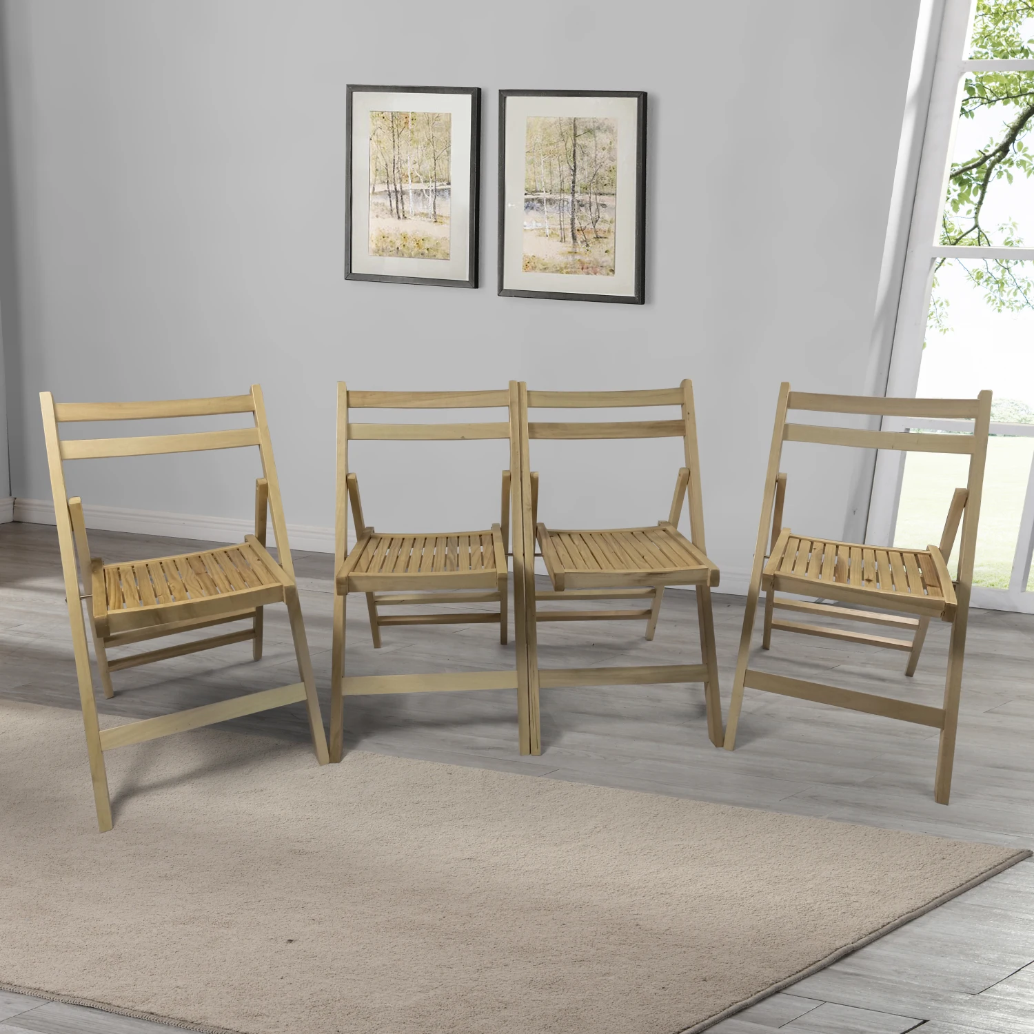 

Wood Folding Event Chair Set of 4 - Folding Chair, Foldable Style
