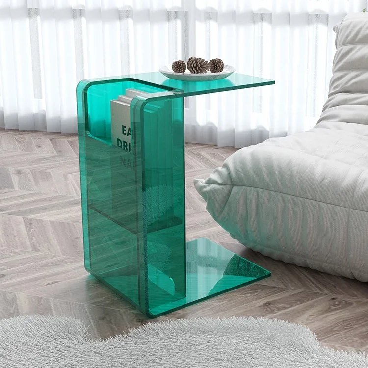 Living Room Center Side Tea Table Nordic Travertin Gold Round Glass Acrylic Modern Luxury Small Coffee Table Set