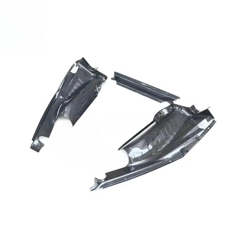 Replacement Style Dry Carbon Fiber Car Interior Trims Firewall Engine Bay Side Panels for 488 GTB 2