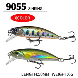 6g 50mm Sinking Minnow Fishing Lure Freshwater Trout Artificial Hard Bait Pesca Isca Wobblers for Pike Swimbait Fishing Supplies