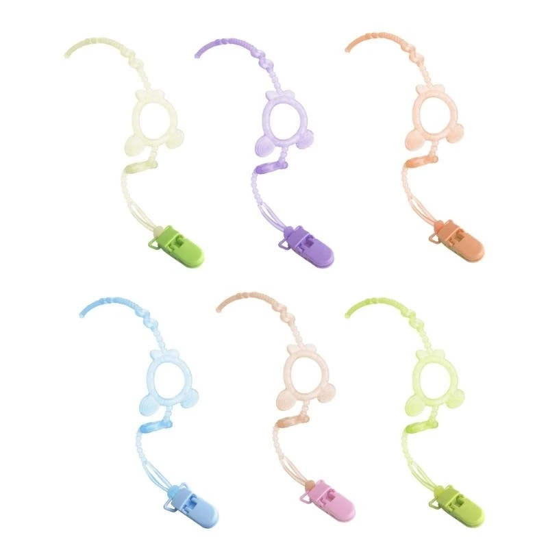 

Adjustable Silicone Pacifier Strap Adjustable Water Bottle Bracelet Teether Toy Chain for Strollers and Car Seats 4XBC