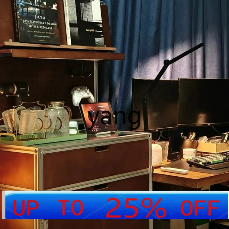 

LMM retro style ocean board dining side cabinet integrated storage high cabinet placement table locker