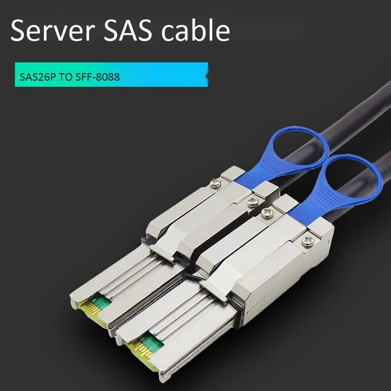 External Mini SAS 26Pin (SFF-8088) Male To Mini SAS 26 (SFF-8088) Male Cable For Server,2M