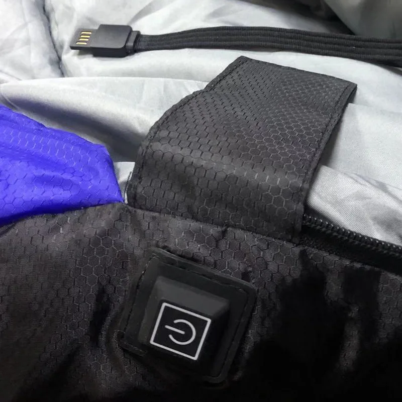 USB Electric Heated Sleeping Bag Outdoor Single Connectable Warm, Machine Washable Suitable for Spring Autumn and Winter Camping