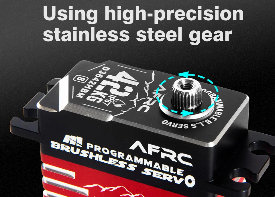 42KG Programmierbares Smartes Bürstenloses Servo IP67 Wasserdicht für HSP YOKOMO TRXXXS 1/5 1/8 1/10 RC Auto Flugzeuge AFRC D3642HBM-S – Detail 5