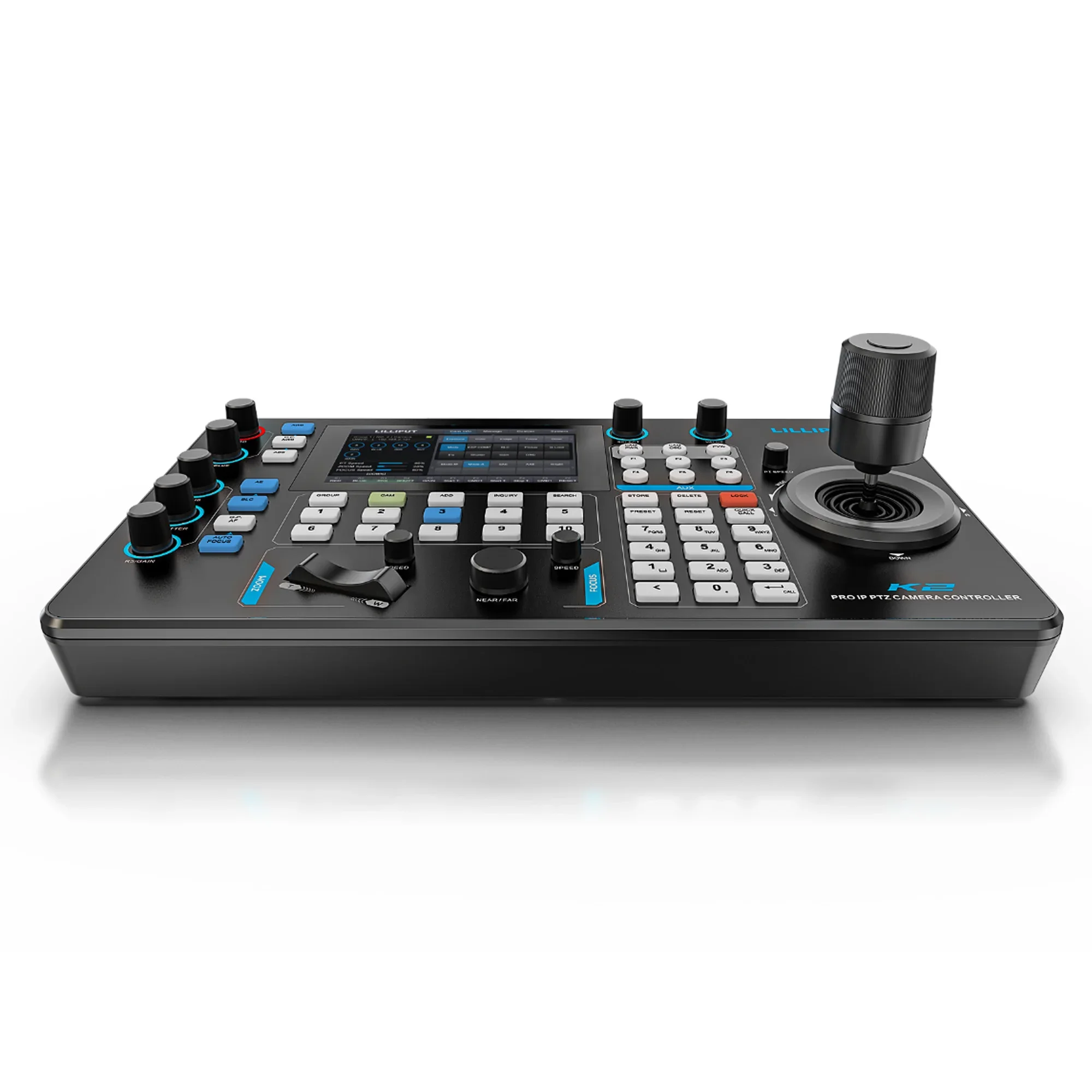 K2 Nieuwe 5 Inch Touchscreen 4D Joystick PTZ Ca mera Controller Real-time Preview Ca mera Met Tally GPIO voor Video Schakelaar