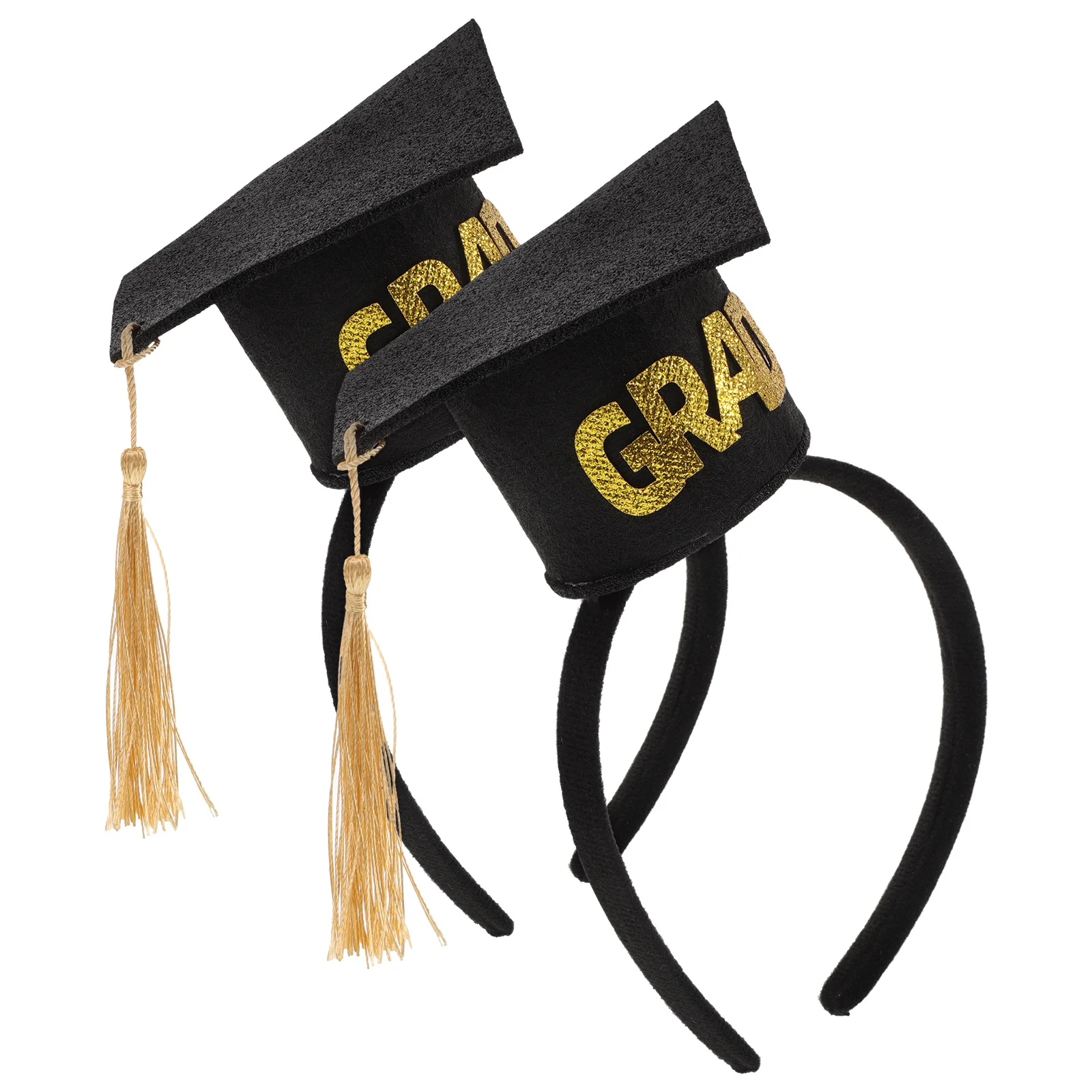 

2pcs Graduation Tassel Decorations Party Bachelor Cap Hairband Accessories College College Graduation Decorations Ceremony