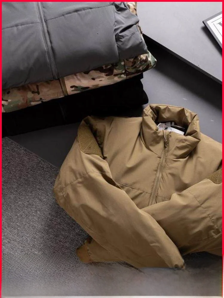 

Outdoor Military Version Tactical Series Thiened Warm Windproof Stand Collar Casual Cotton Jaet for Men Autumn Winter