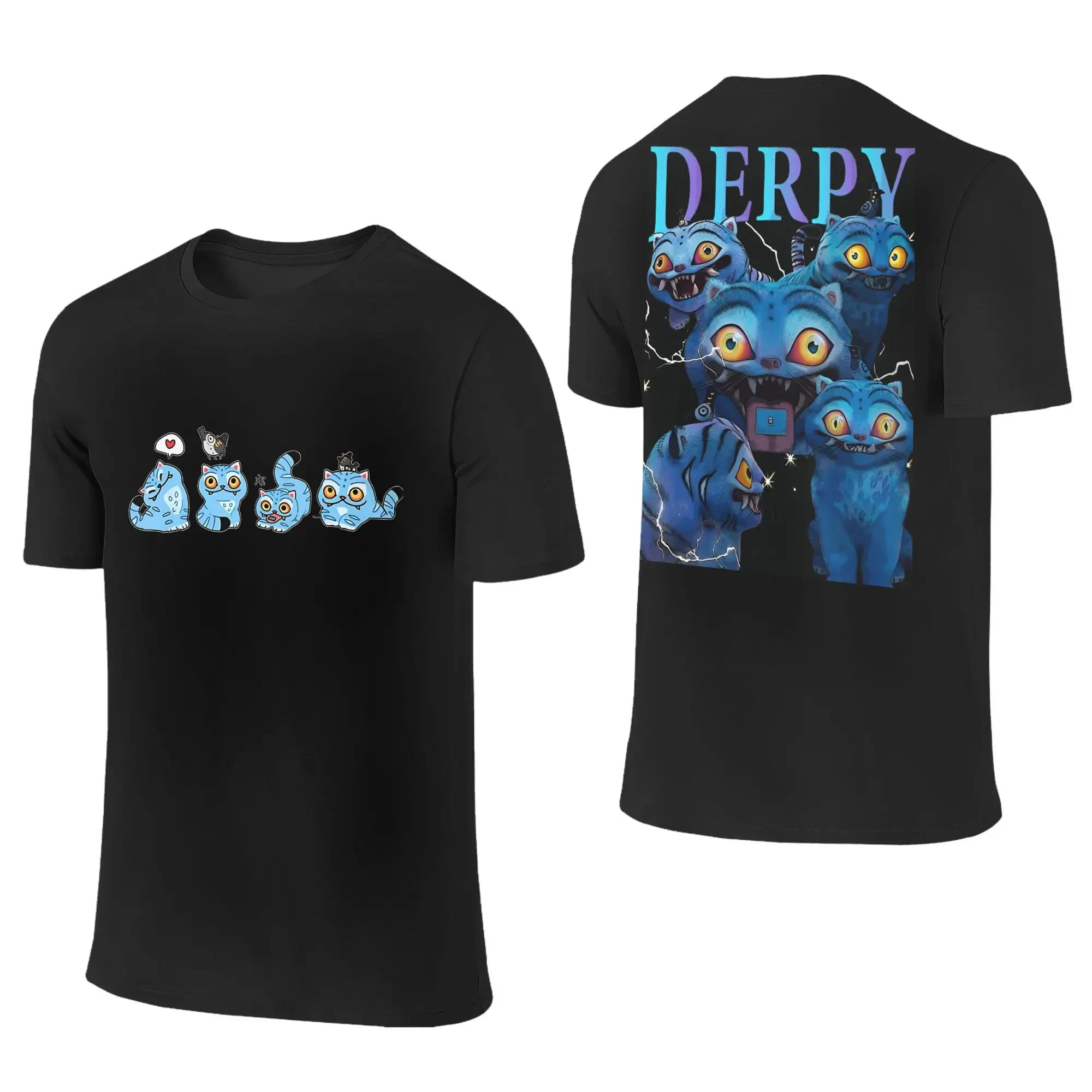 

Kpop Demon Derpy Tiger 90s Vintage Men T Shirt Washed Funny Tees Short Sleeve Crewneck T-Shirts Cotton Birthday Gift Clothes