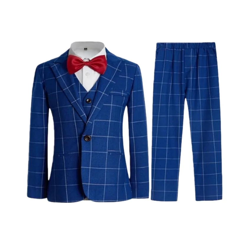 Traje de 4 Piezas para Niño, Chaqueta, Chaleco, Pantalones y Corbata de Moño, Corte Entallado, Traje Formal para Niños Pequeños, Conjunto de Vestir para Boda o Comunión