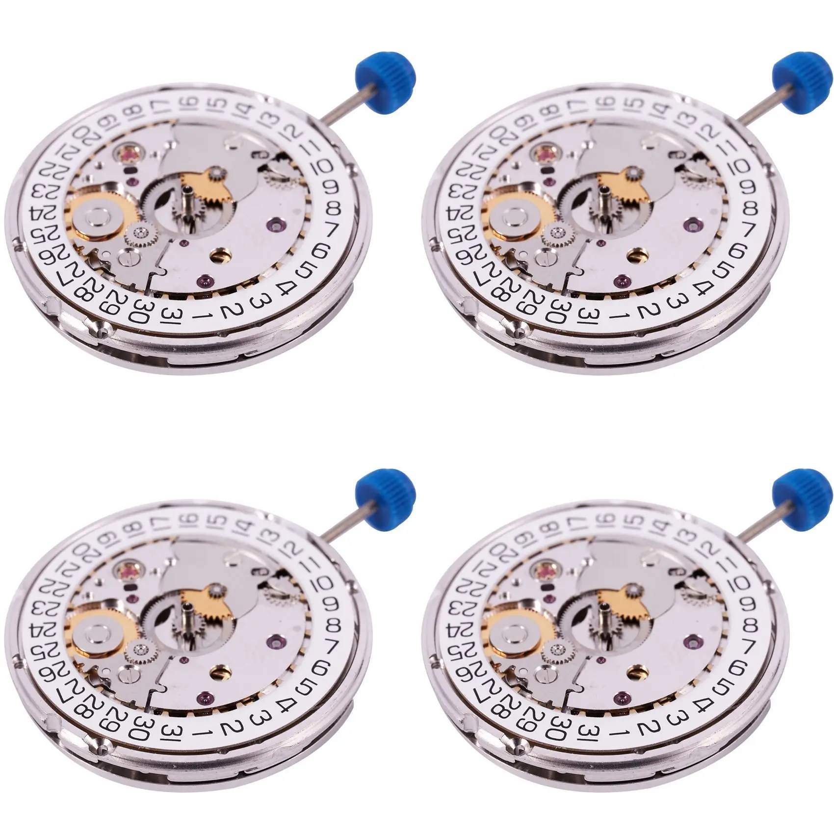 A93E-4X For ETA 2824-2 SELLITA SW200 White 3H Mechanical Watch Clock Movement