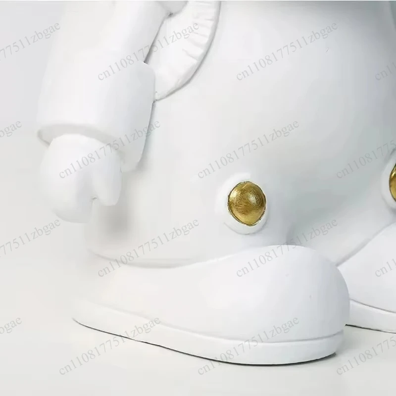 Big Mouth Bunny Statue Storage Box Nordic Style Fruit Candy Holder Porch Ornament Living Room Home Decor - view 5