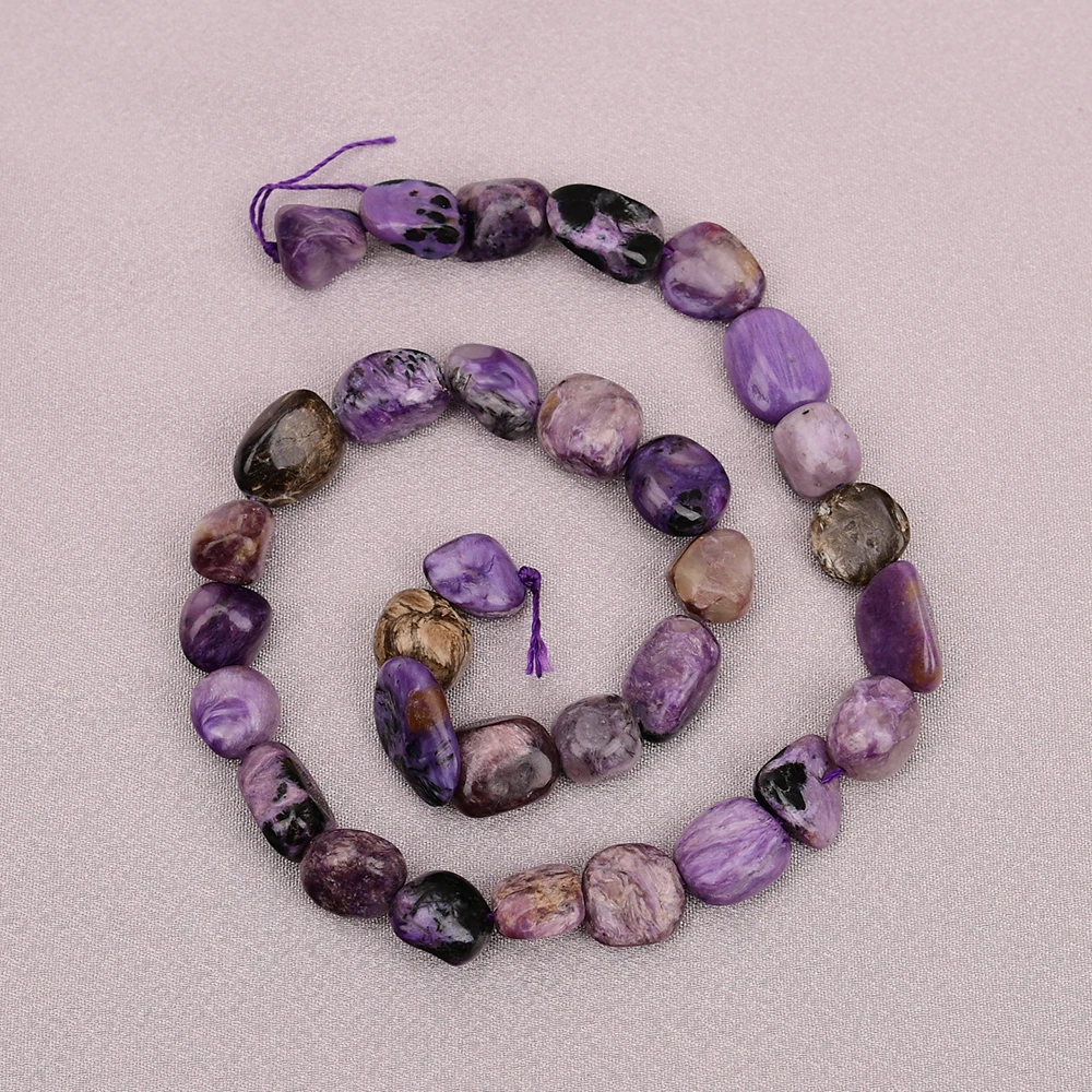 

APDGG 5 Strands Natural Purple Charoite Stone Nugget 15" For Jewelry DIY
