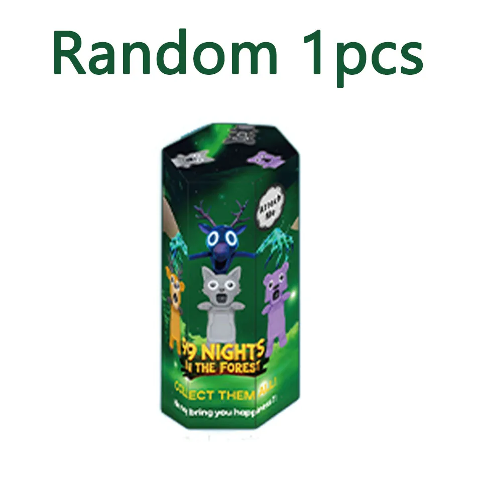 고품질 99 Nights in The Forest 블라인드 박스 피규어 올빼미 염소 늑대 사슴 장난감 선물 애니메이션 액션 미스터리 장식 크리스마스