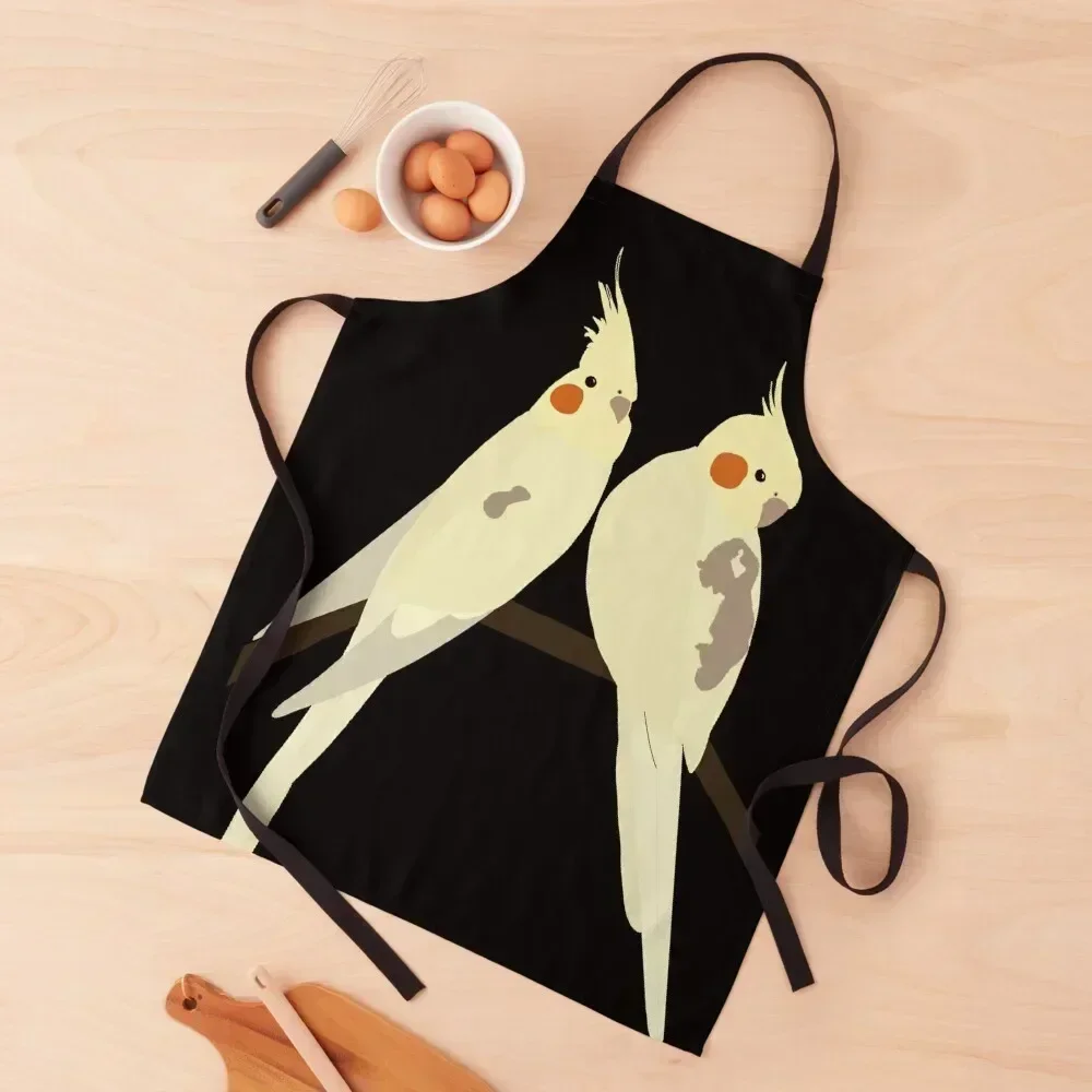 

Cockatiel x 2 Apron esthetician Utensils For Kitchen Kitchen Front cookings for women Apron