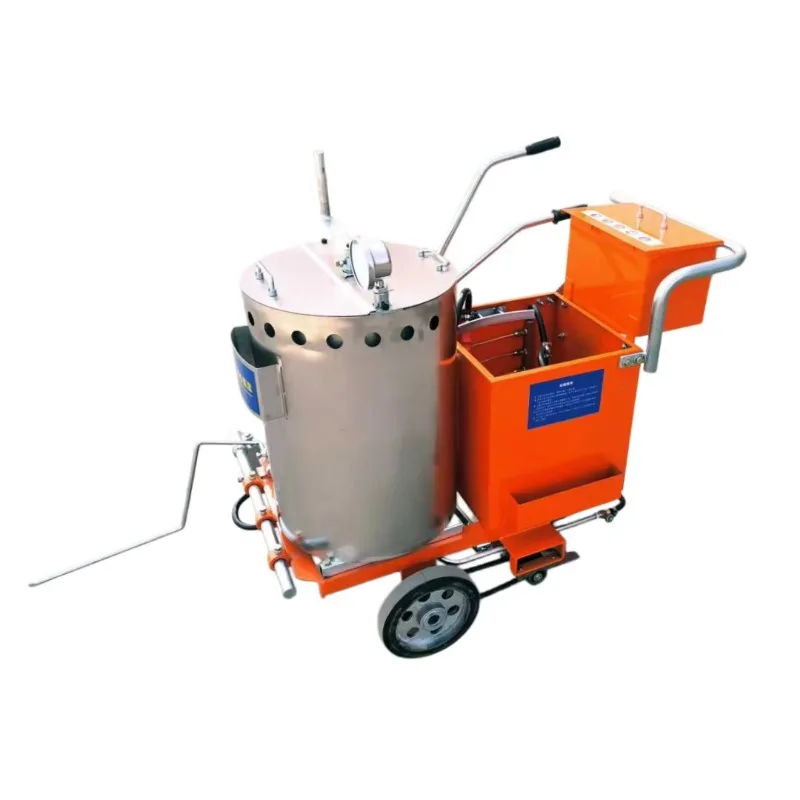 

Self-propelled thermoplastic road marking equipment 100kg stainless steel cookware with glass bead dispenser for asphalt marking