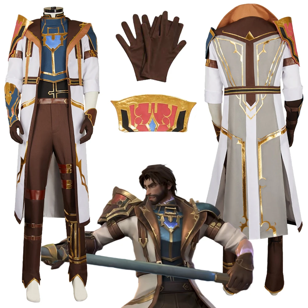 Arcane Jayce Cosplay Fantasia Costume Mobile Game LoL Roleplay White Uniform Disguise Halloween Party Carnival Role Play Suits