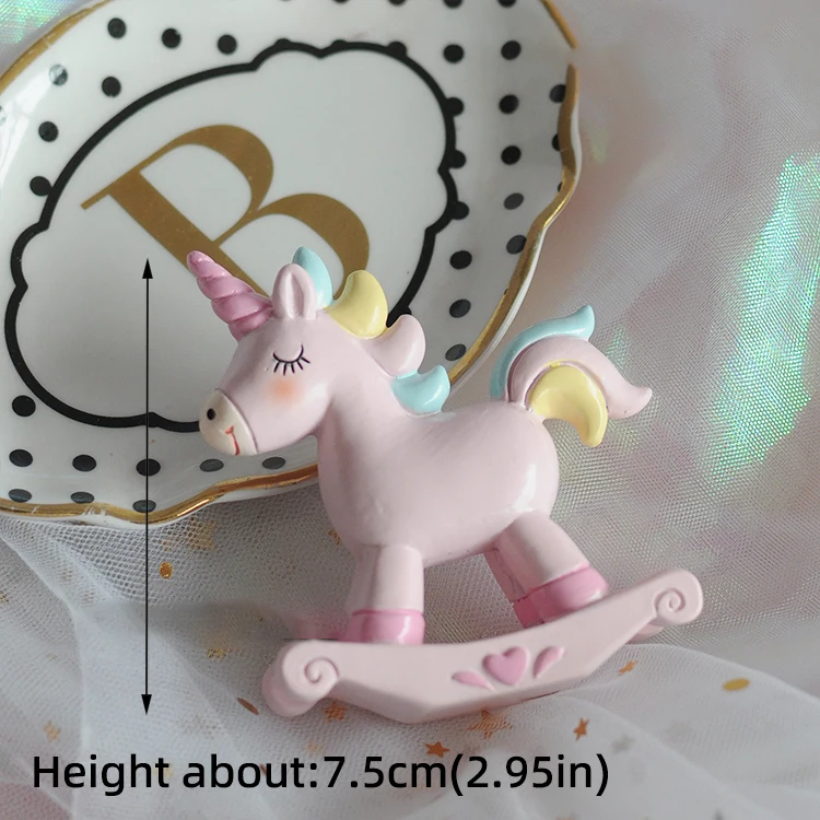 Einhorn-Kuchenaufsatz, Mädchen-Geburtstagsparty-Dekoration, bunter Regenbogen, für Kinder, ein Jahr, Partyzubehör, Babyparty-Dekoration, Mädchen, 16. – Detail 14