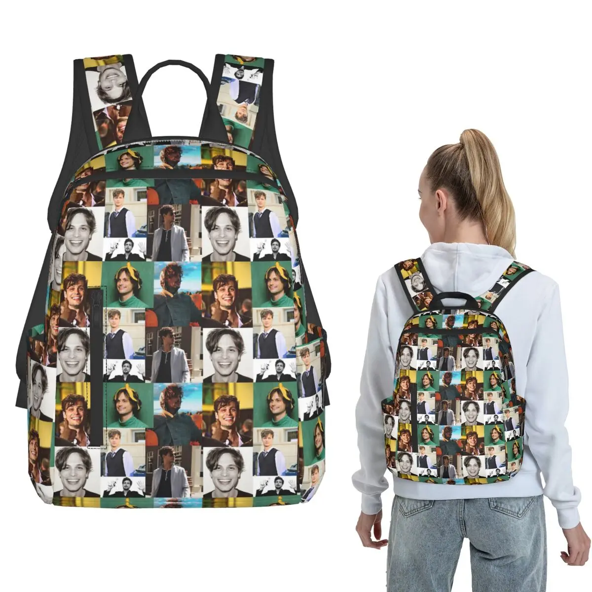 Spencer Reid From Criminal Minds (1) Backpack Large Capacity Boys Girls BookBag School Bag Shoulder Bags for Men Women