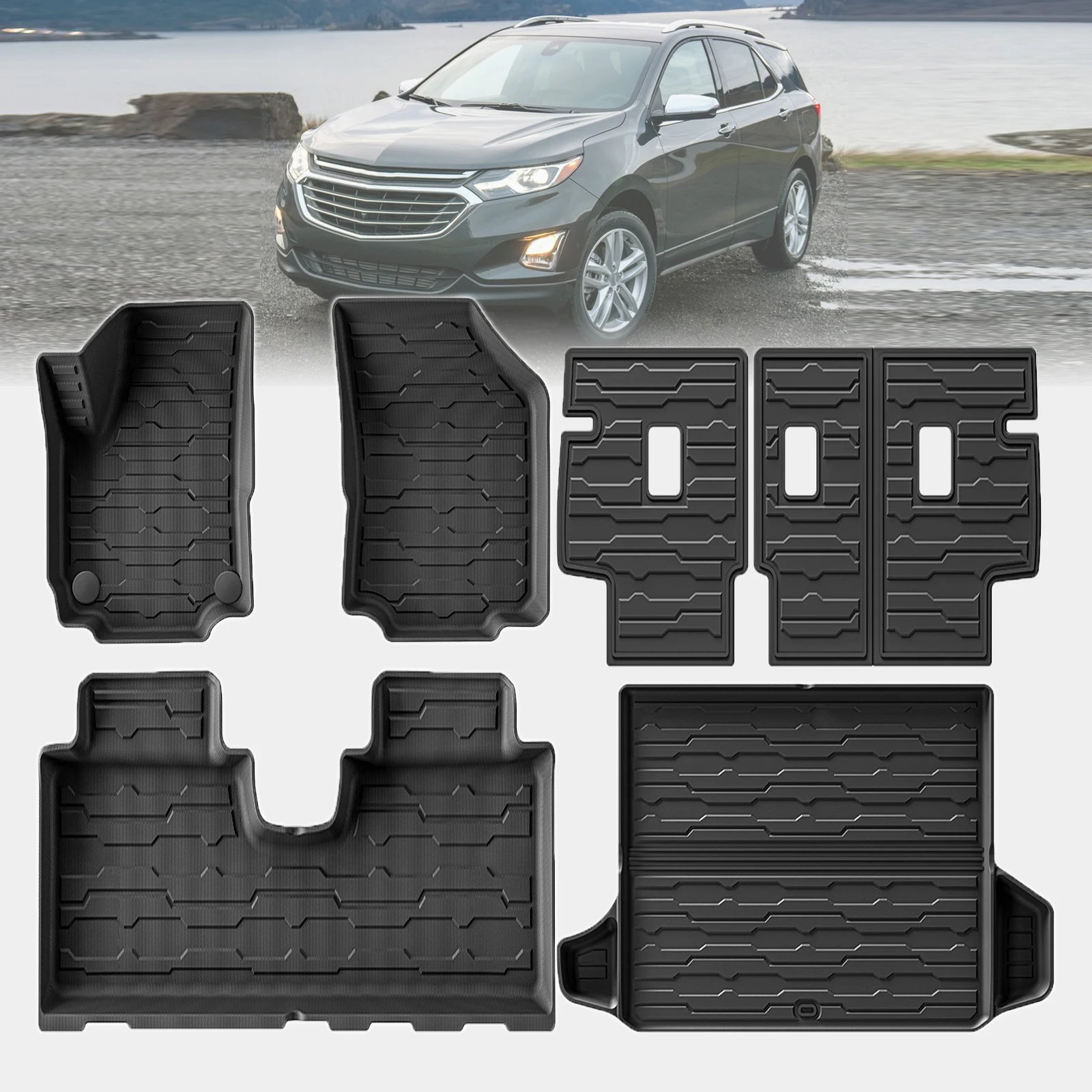 

Водонепроницаемые 3D-коврики из TPE для Chevrolet Equinox 2024, 2023, 2022, 2021, 2020, 2019, 2018 годов выпуска, идеально подходят, без запаха, аксессуары.