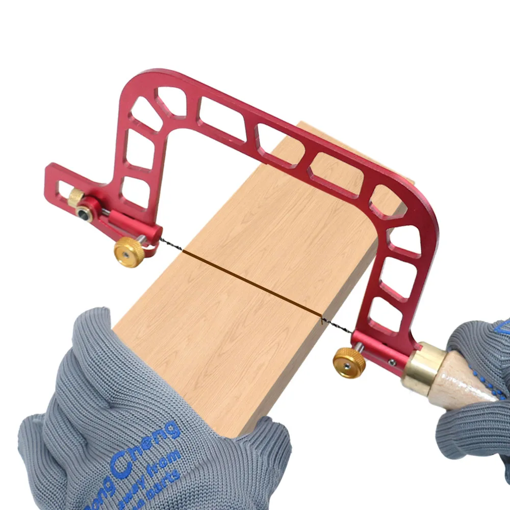 Coping Saw Aluminum Coping Frame Fret Saw and Replacement Blades Set for Woodworking, Wood Board, Plastic and Metal Cutting