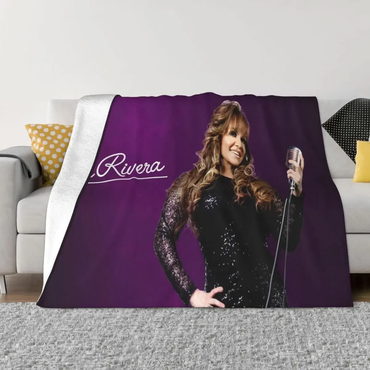 Jenni Rivera Latin Baby Blanket, Glutnel Singer, Vintage All Season, Portable, Super Warm Throw Blanket for Bed, Outdoor, Couvre-lit